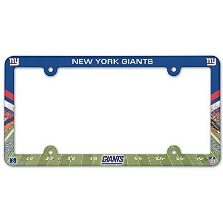 New York Giants License Plate Frame Plastic Full Color Style