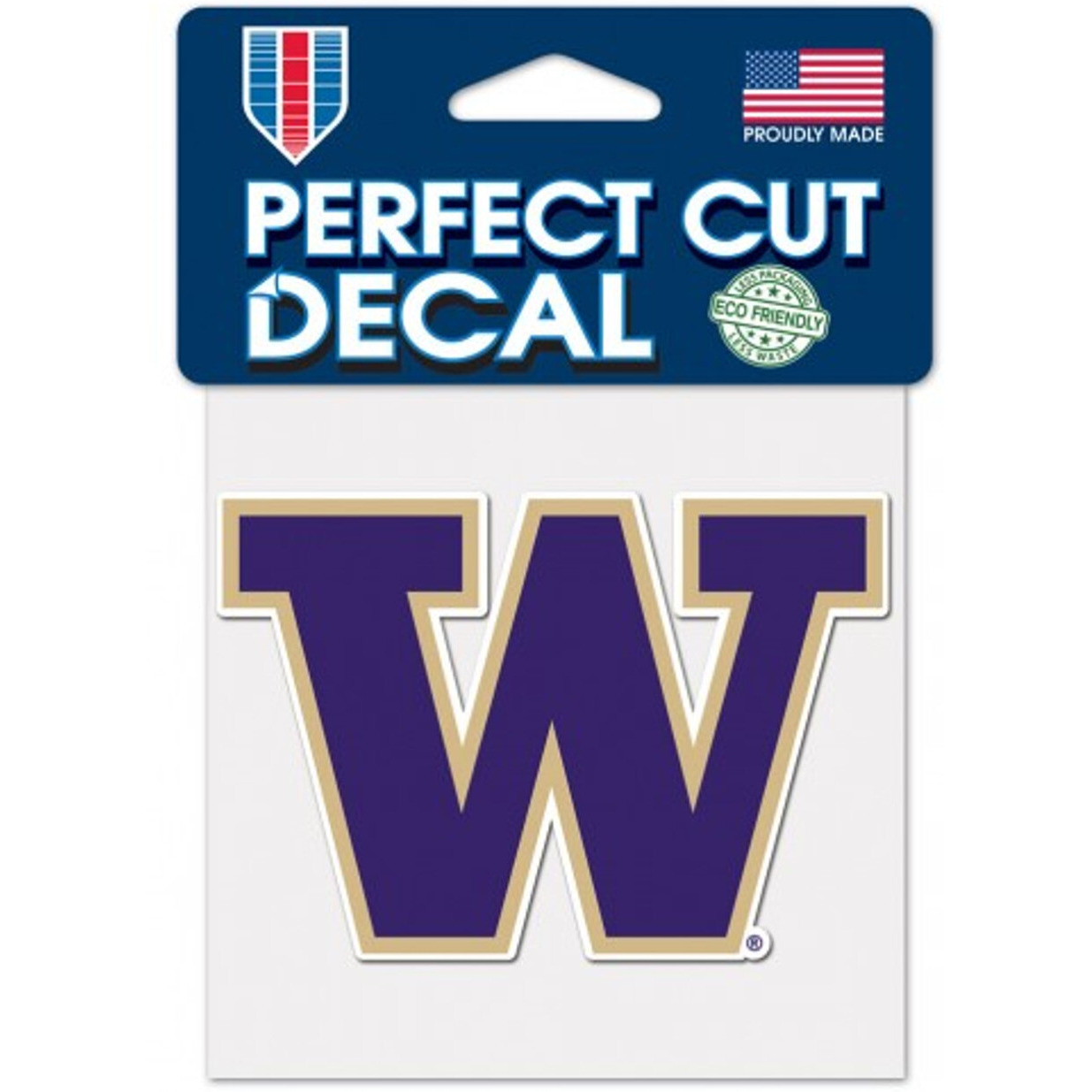 Washington Huskies Decal 4x4 Perfect Cut Color