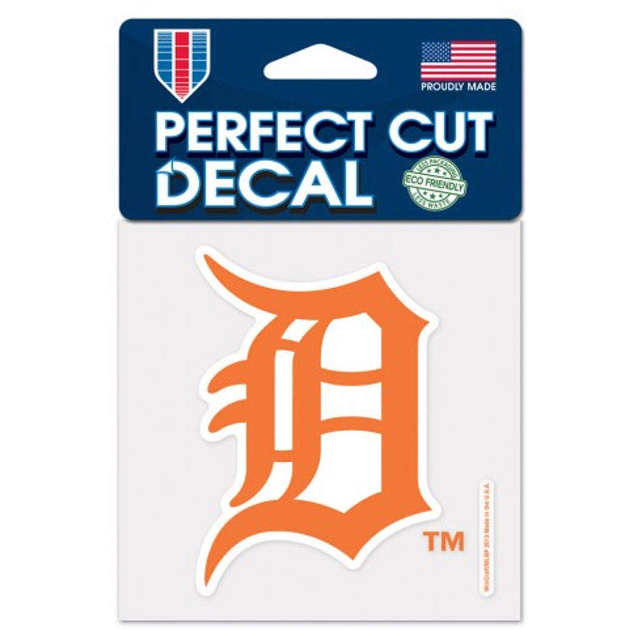 Detroit Tigers Decal 4x4 Perfect Cut Orange