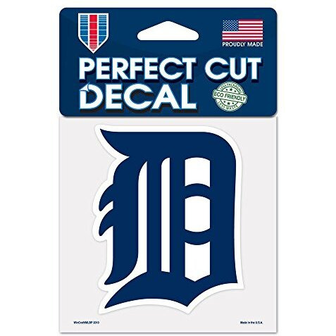 Detroit Tigers Decal 4x4 Perfect Cut Orange