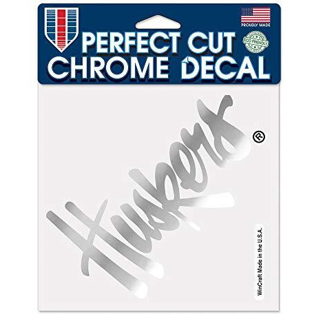 Nebraska Cornhuskers Decal 6x6 Perfect Cut Chrome