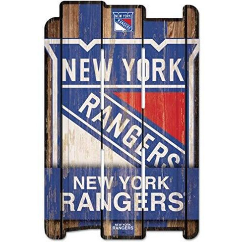 New York Rangers Sign 11x17 Wood Fence Style