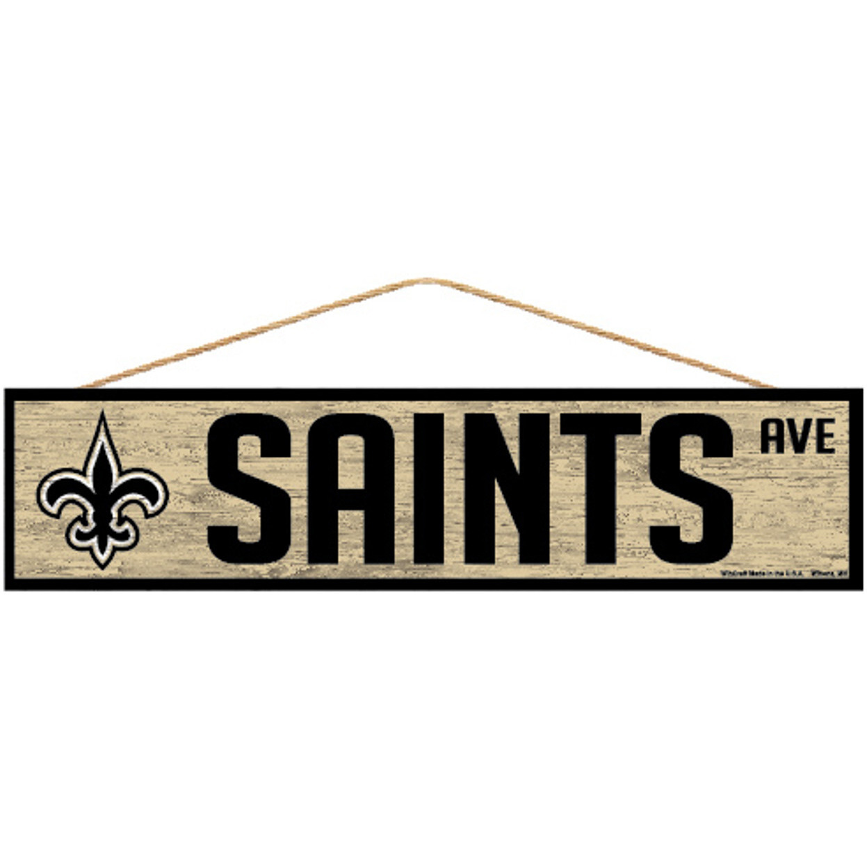 New Orleans Saints Sign 4x17 Wood Avenue Design