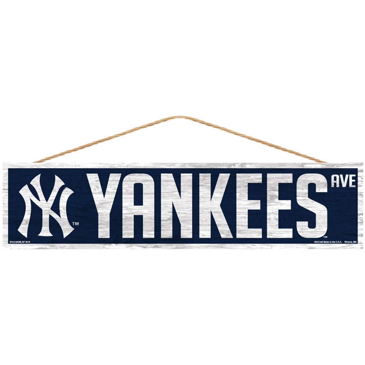 New York Yankees Sign 4x17 Wood Avenue Design