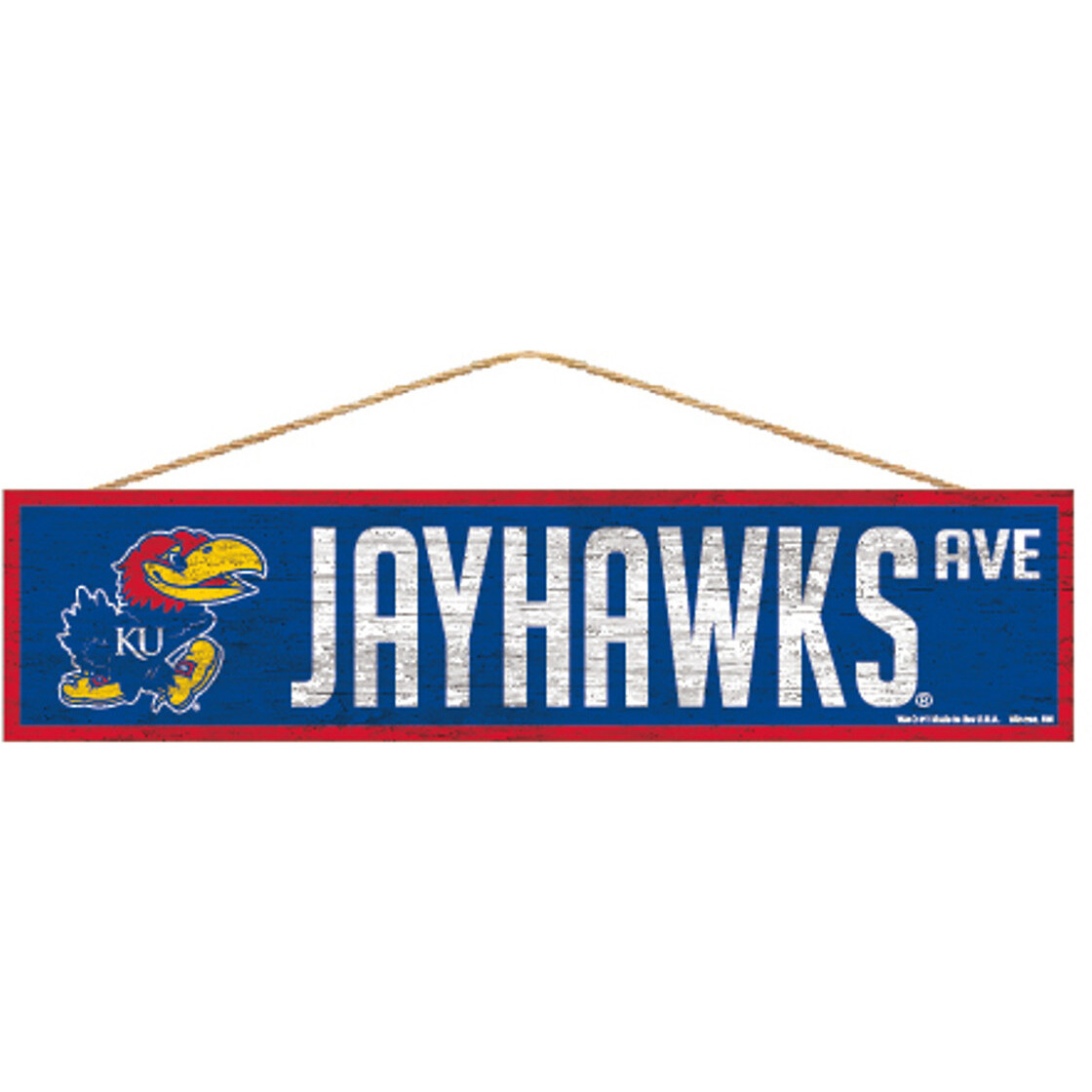 Kansas Jayhawks Sign 4x17 Wood Avenue Design