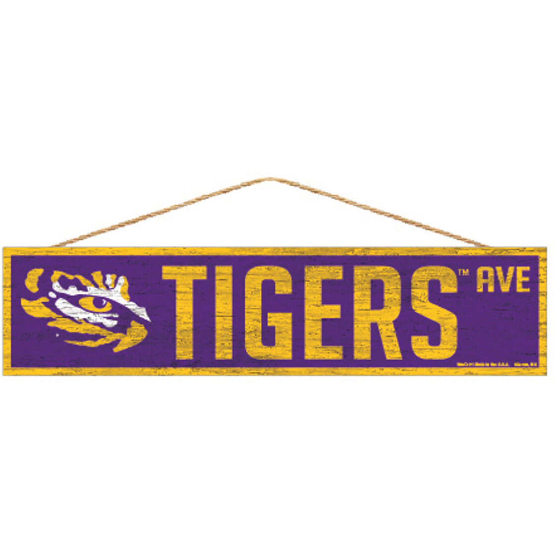 LSU Tigers Sign 4x17 Wood Avenue Design