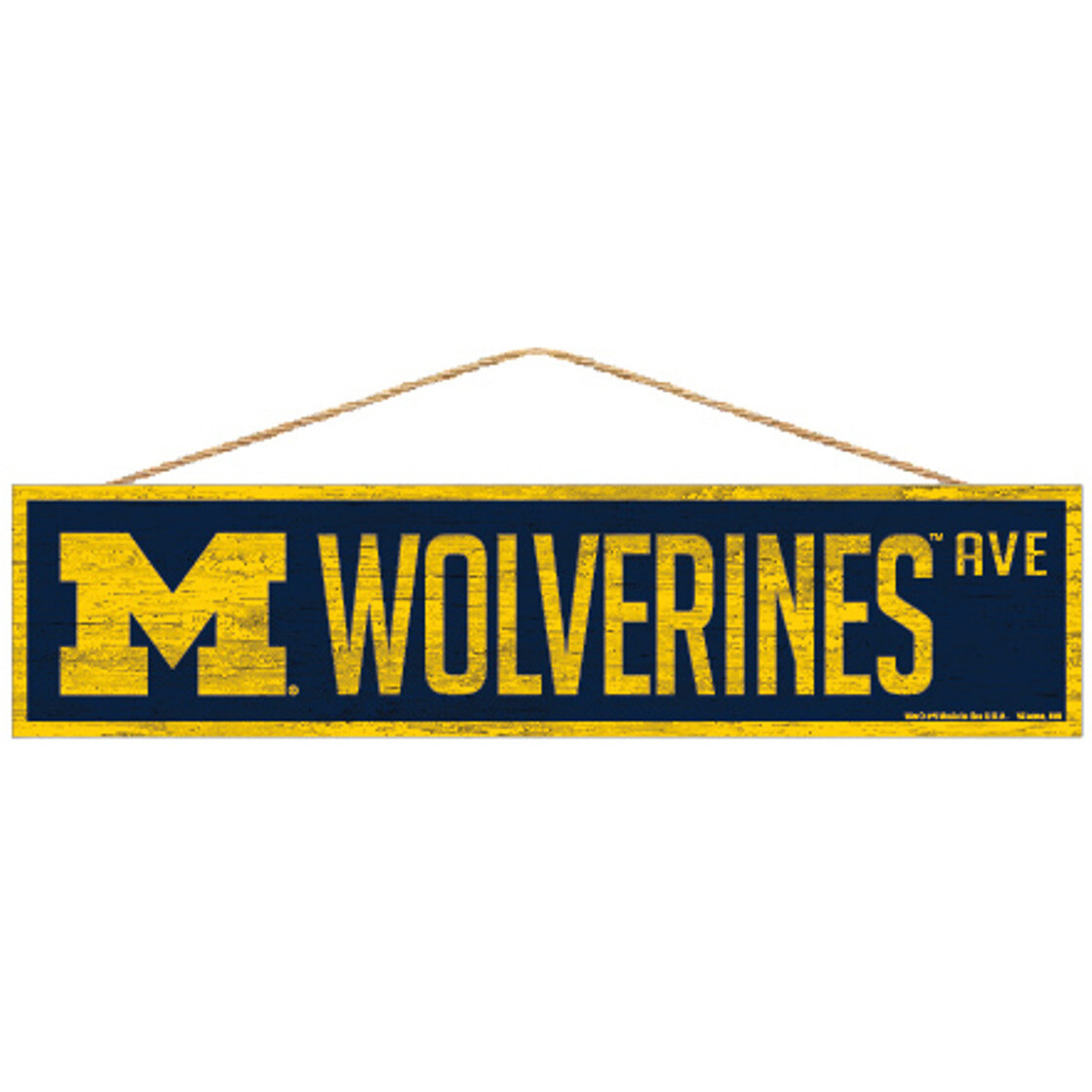 Michigan Wolverines Sign 4x17 Wood Avenue Design