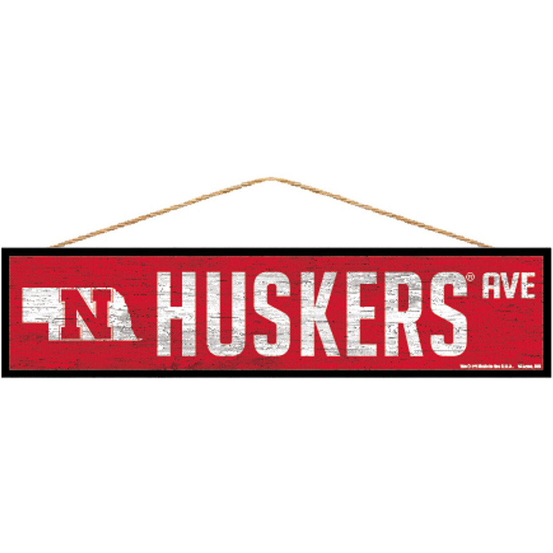 Nebraska Cornhuskers Sign 4x17 Wood Avenue Design