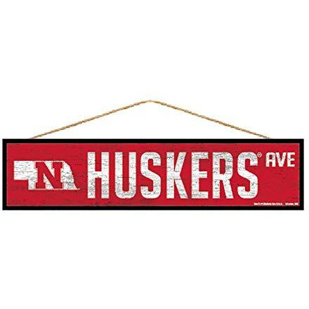 Nebraska Cornhuskers Sign 4x17 Wood Avenue Design