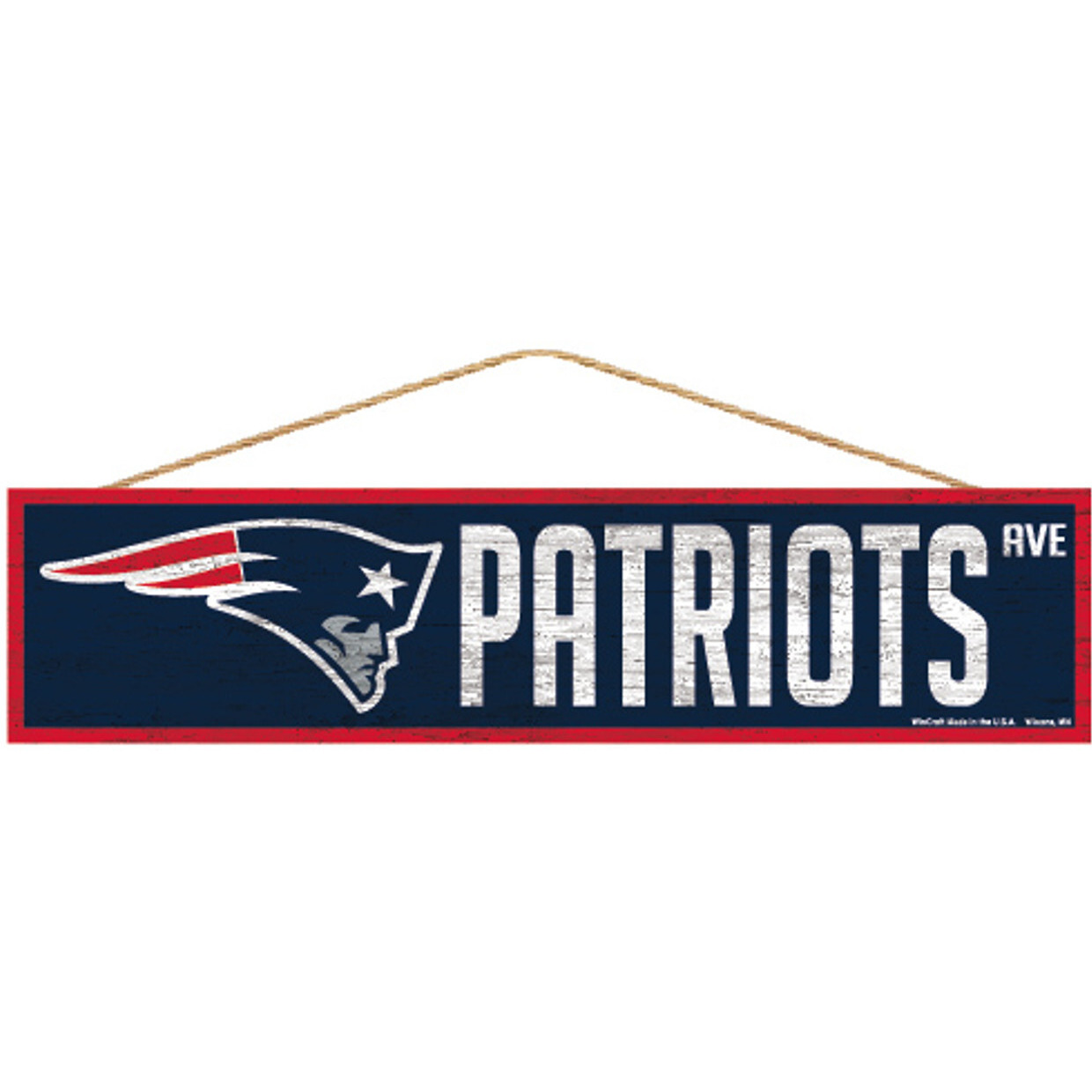 New England Patriots Sign 4x17 Wood Avenue Design