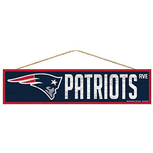 New England Patriots Sign 4x17 Wood Avenue Design
