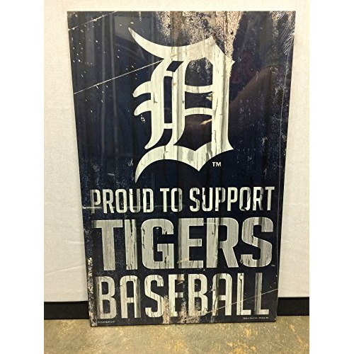 Detroit Tigers Sign 11x17 Wood Proud to Support Design - Special Order