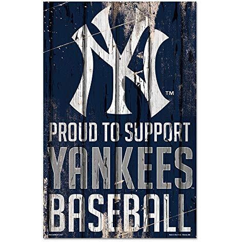 New York Yankees Sign 11x17 Wood Proud to Support Design
