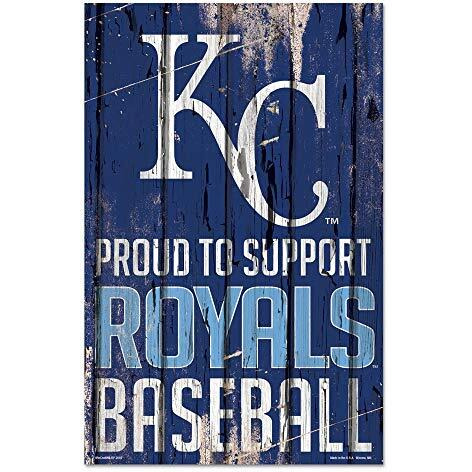 Kansas City Royals Sign 11x17 Wood Proud to Support Design