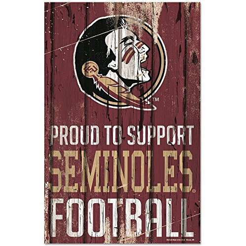 Florida State Seminoles Sign 11x17 Wood Proud to Support Design - Special Order
