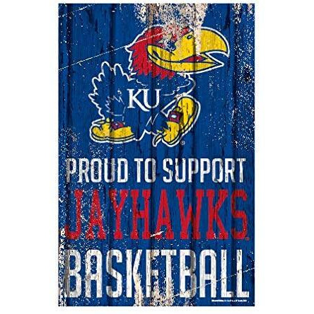Kansas Jayhawks Sign 11x17 Wood Proud to Support Design