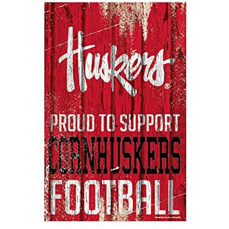 Nebraska Cornhuskers Sign 11x17 Wood Proud to Support Design