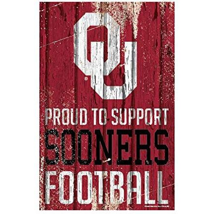 Oklahoma Sooners Sign 11x17 Wood Proud to Support Design