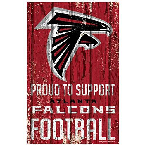 Atlanta Falcons Sign 11x17 Wood Proud to Support Design