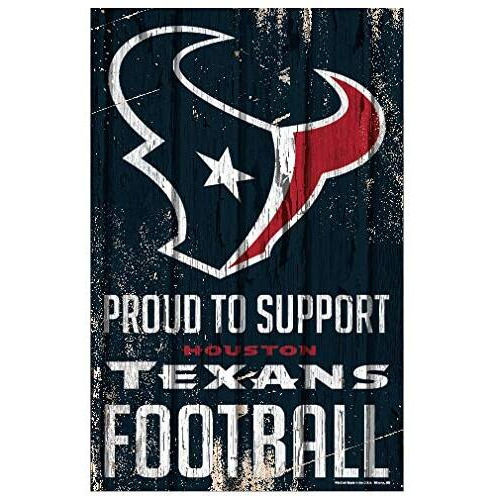 Houston Texans Sign 11x17 Wood Proud to Support Design