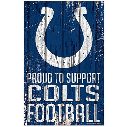 Indianapolis Colts Sign 11x17 Wood Proud to Support Design