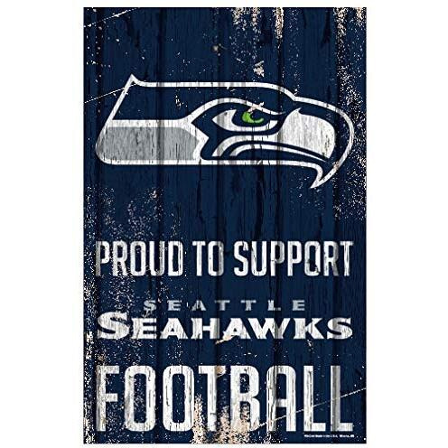 Seattle Seahawks Sign 11x17 Wood Proud to Support Design