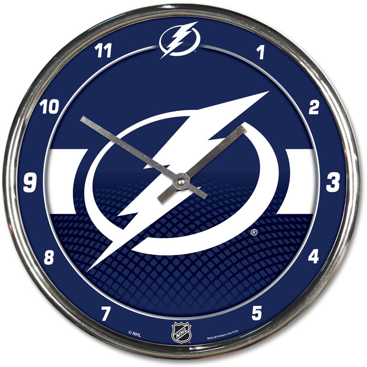 Tampa Bay Lightning Clock Round Wall Style Chrome