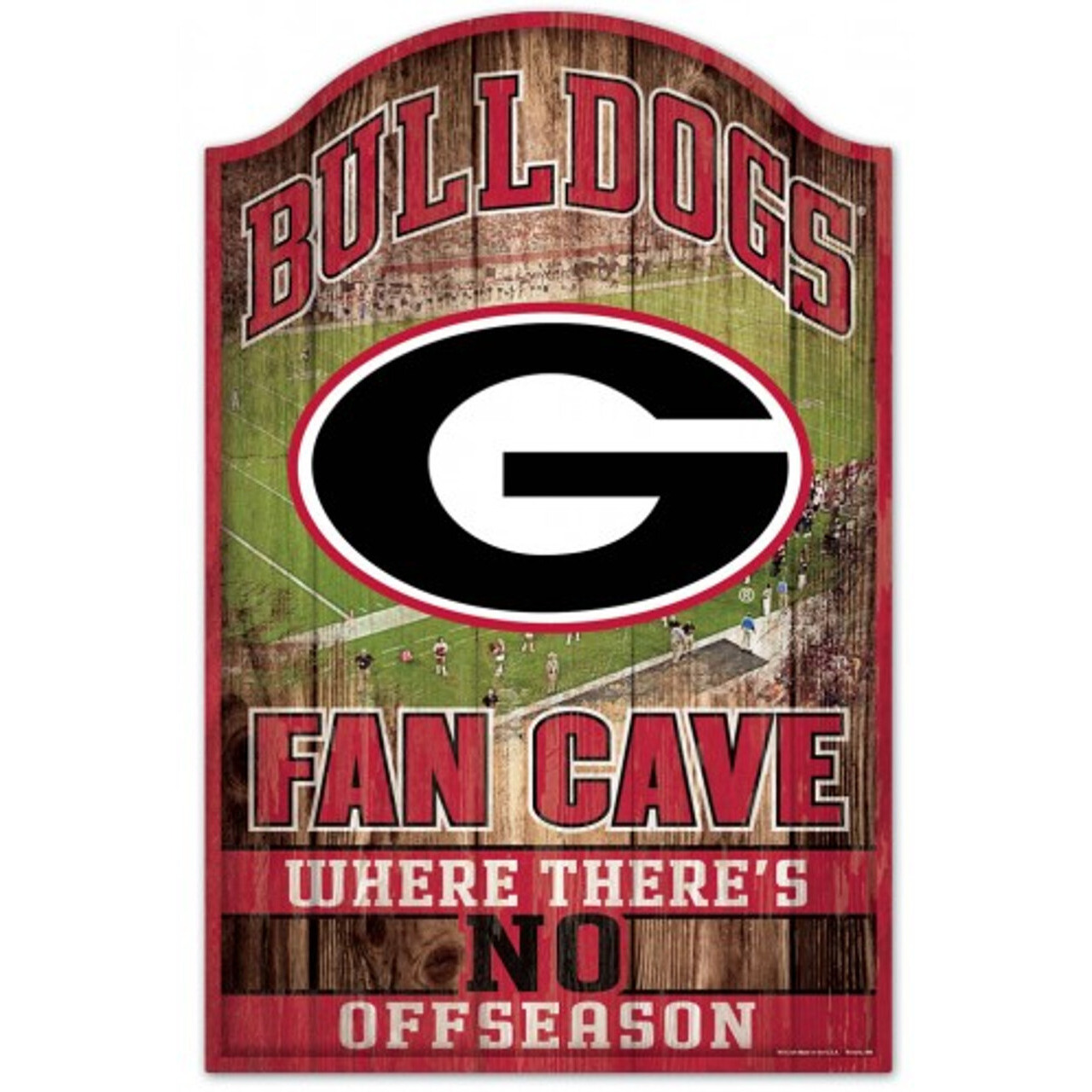 Georgia Bulldogs Sign 11x17 Wood Fan Cave Design - Special Order