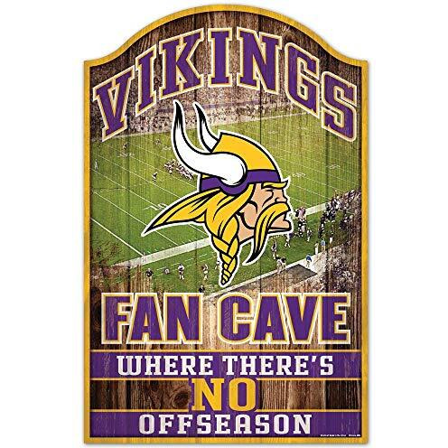 Minnesota Vikings Sign 11x17 Wood Fan Cave Design