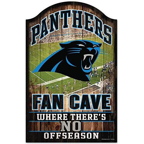Carolina Panthers Wood Sign - 11&quotx17" Fan Cave Design