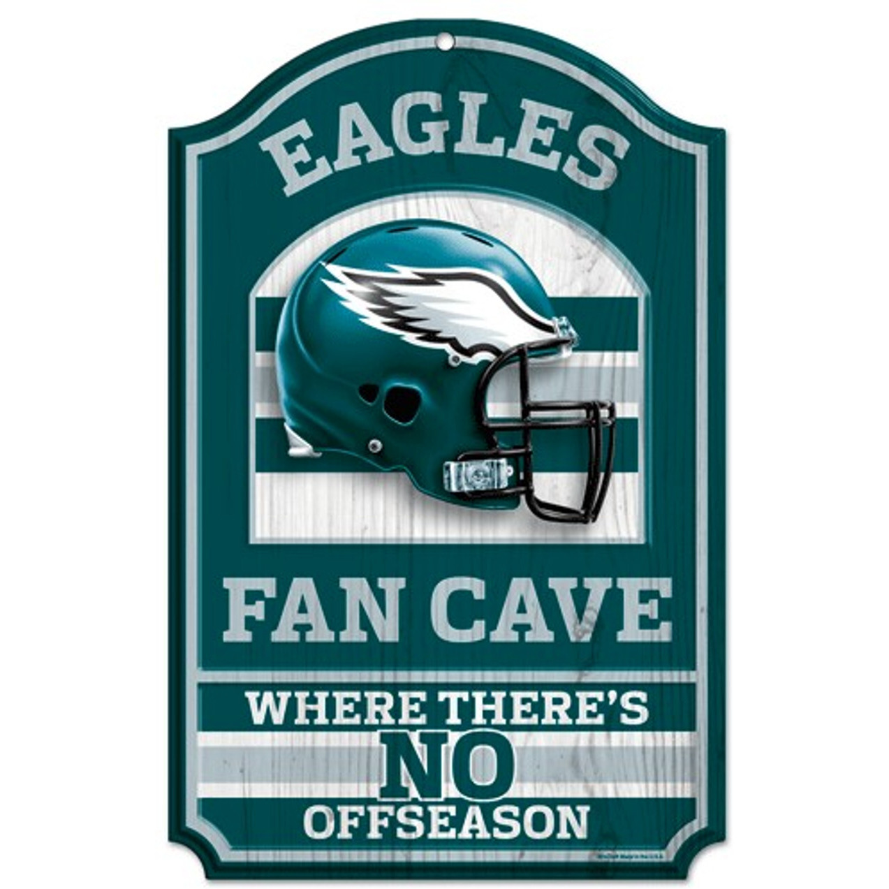 Philadelphia Eagles Wood Sign - 11&quotx17" Fan Cave Design