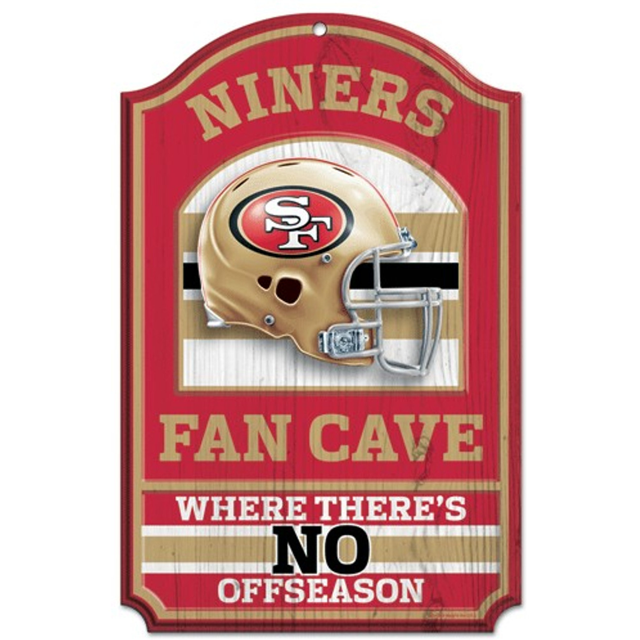San Francisco 49ers Wood Sign - 11&quotx17" Fan Cave Design