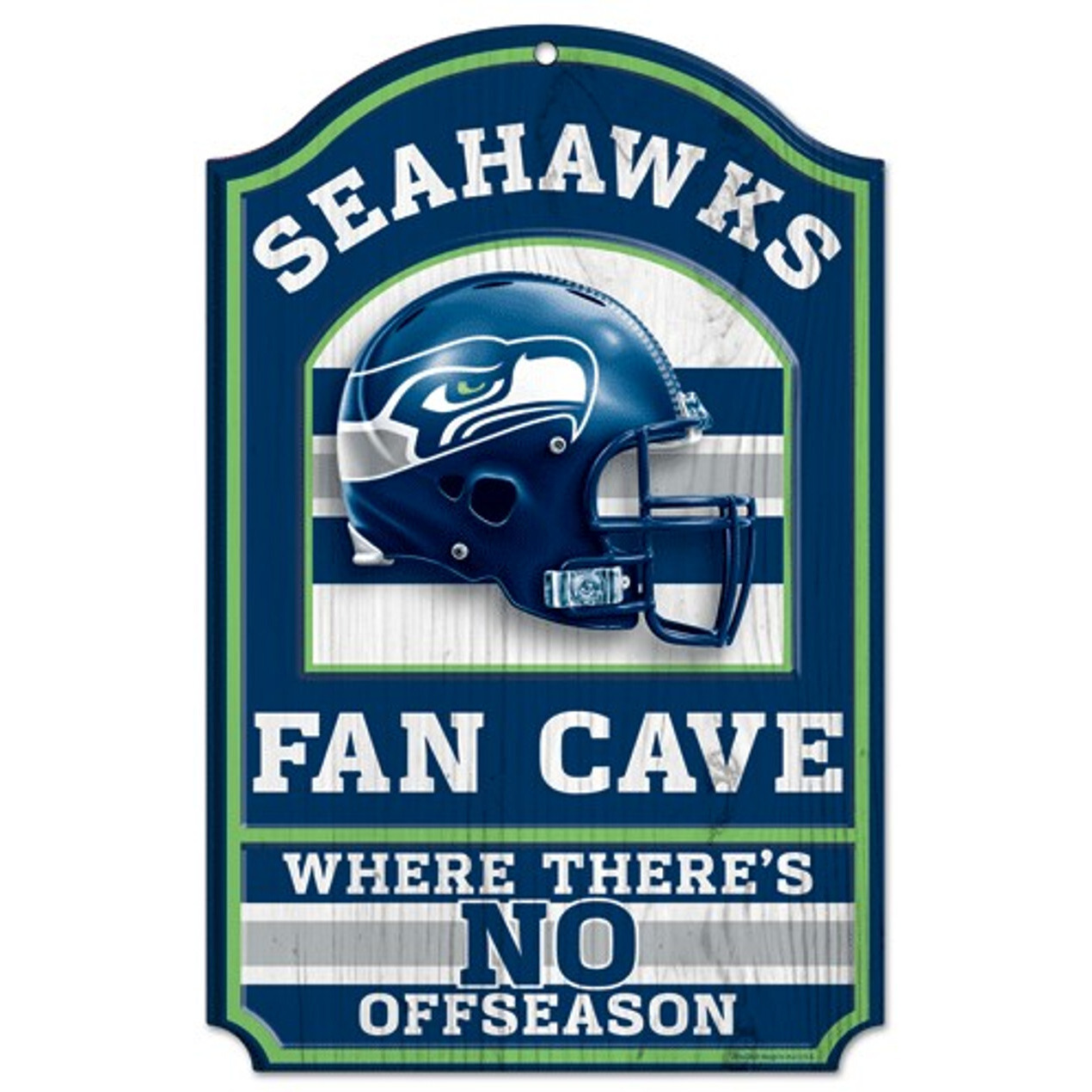 Seattle Seahawks Wood Sign - 11&quotx17" Fan Cave Design