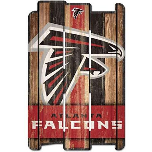 Atlanta Falcons Sign 11x17 Wood Fence Style