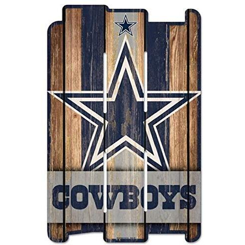 Dallas Cowboys Sign 11x17 Wood Fence Style
