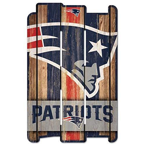 New England Patriots Sign 11x17 Wood Fence Style