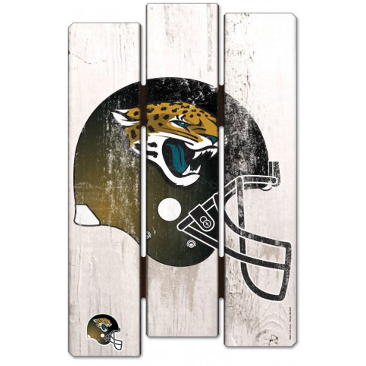 Jacksonville Jaguars Sign 11x17 Wood Fence Style