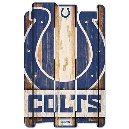 Indianapolis Colts Sign 11x17 Wood Fence Style