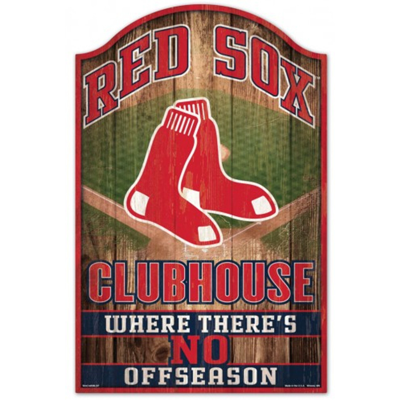 Boston Red Sox Sign 11x17 Wood Fan Cave Design