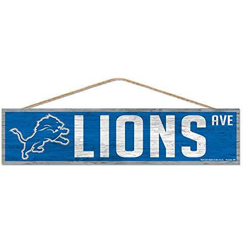 Detroit Lions Sign 4x17 Wood Avenue Design