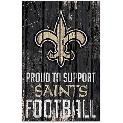 New Orleans Saints Sign 11x17 Wood Proud to Support Design