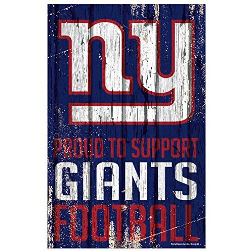 New York Giants Sign 11x17 Wood Proud to Support Design