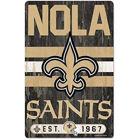 New Orleans Saints Sign 11x17 Wood Slogan Design