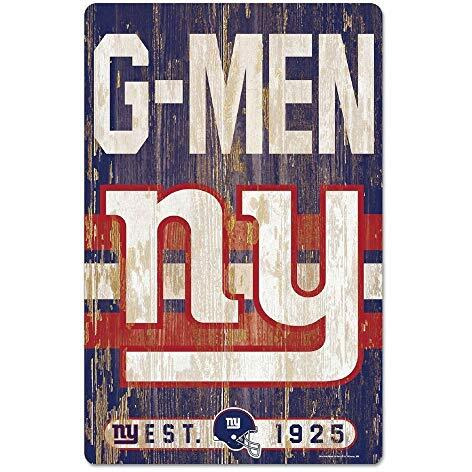 New York Giants Sign 11x17 Wood Slogan Design