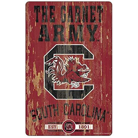South Carolina Gamecocks Sign 11x17 Wood Slogan Design