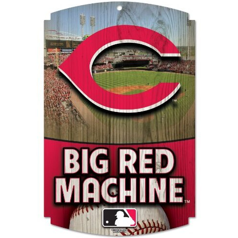 Cincinnati Reds Sign 11x17 Wood Slogan Design