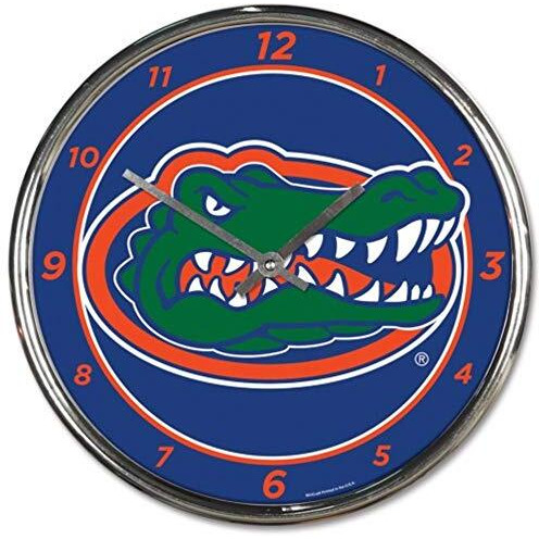 Florida Gators Round Chrome Wall Clock