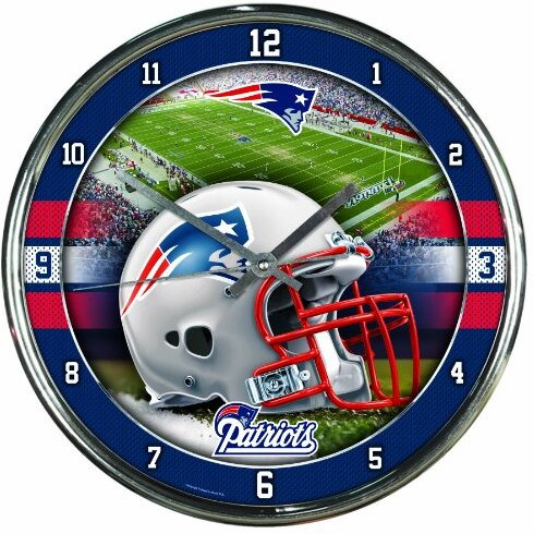 Miami Dolphins Round Chrome Wall Clock