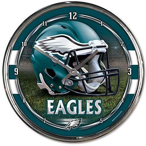 Philadelphia Eagles Round Chrome Wall Clock