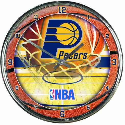Indiana Pacers Clock Round Wall Style Chrome